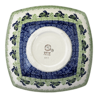 A picture of a Polish Pottery Large Nut Dish (Bunny Love) | M121T-P324 as shown at PolishPotteryOutlet.com/products/large-nut-dish-bunny-love-m121t-p324