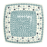Bowl, Square, Nut, Large, 10.5" in "Woven Pansies" by Manufaktura | M121T-RV