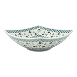 Bowl, Square, Nut, Large, 10.5" in "Woven Pansies" by Manufaktura | M121T-RV