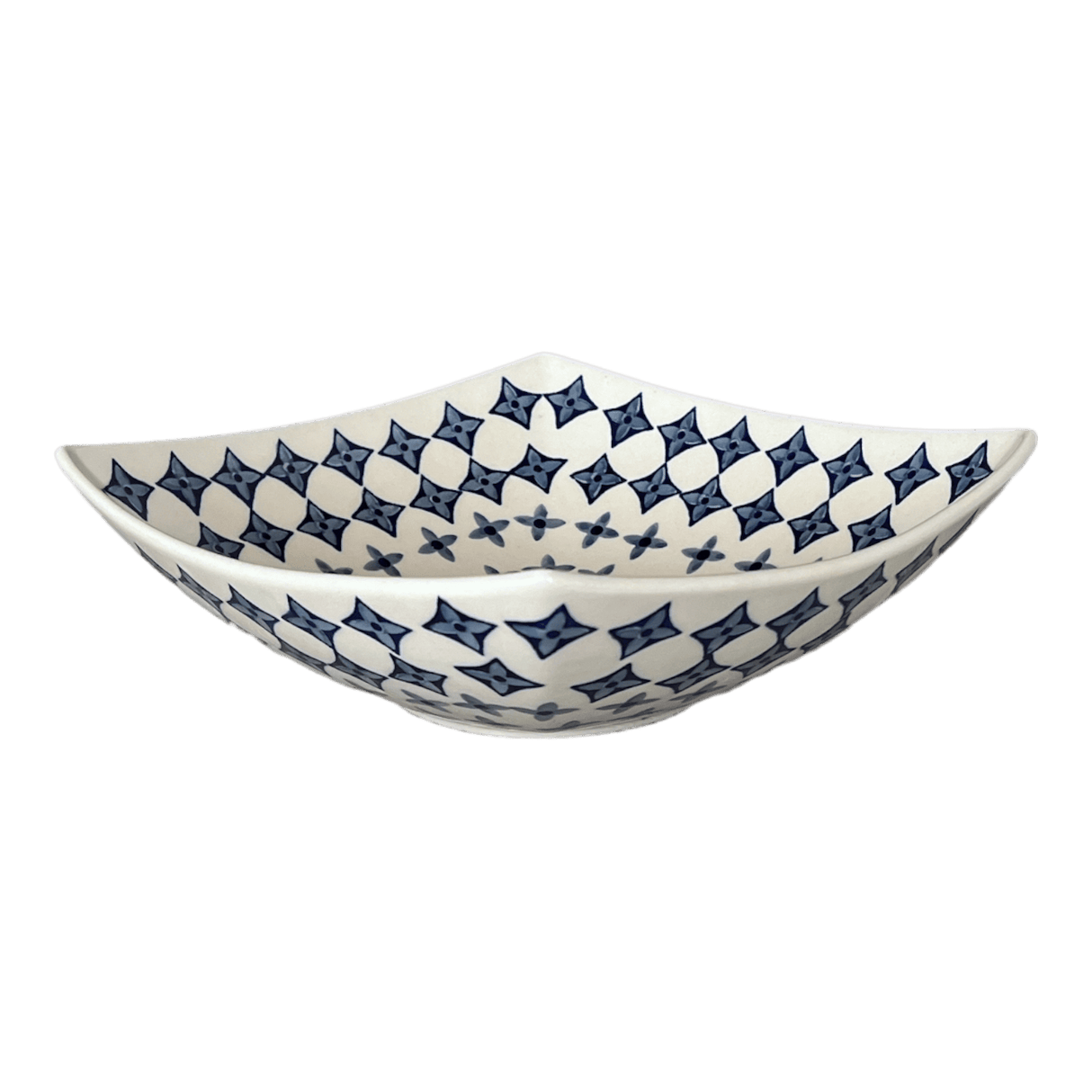 Bowl, Square, Nut, Large, 10.5" in "Field of Diamonds" by Manufaktura | M121T-ZP04