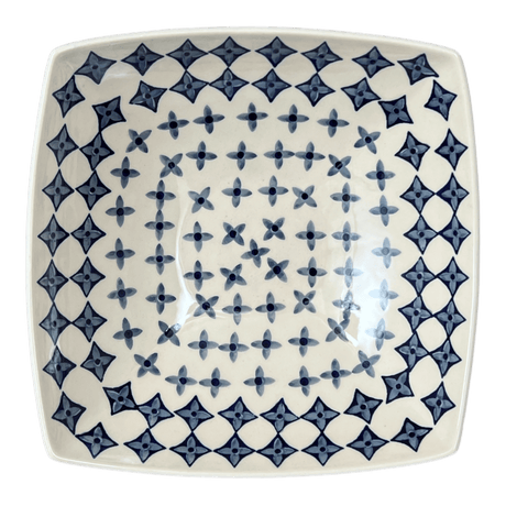 Bowl, Square, Nut, Large, 10.5" in "Field of Diamonds" by Manufaktura | M121T-ZP04