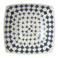 A picture of a Polish Pottery Large Nut Dish (Field of Diamonds) | M121T-ZP04 as shown at PolishPotteryOutlet.com/products/large-nut-dish-field-of-diamonds-m121t-zp04