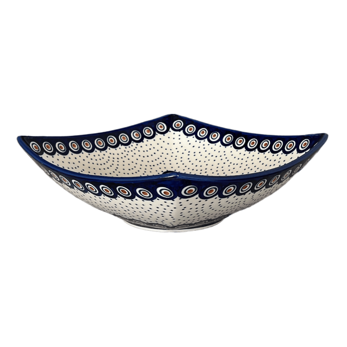 Dish, 10.5" Nut Dish in "Peacock Dot" by Manufaktura | M121U-54K