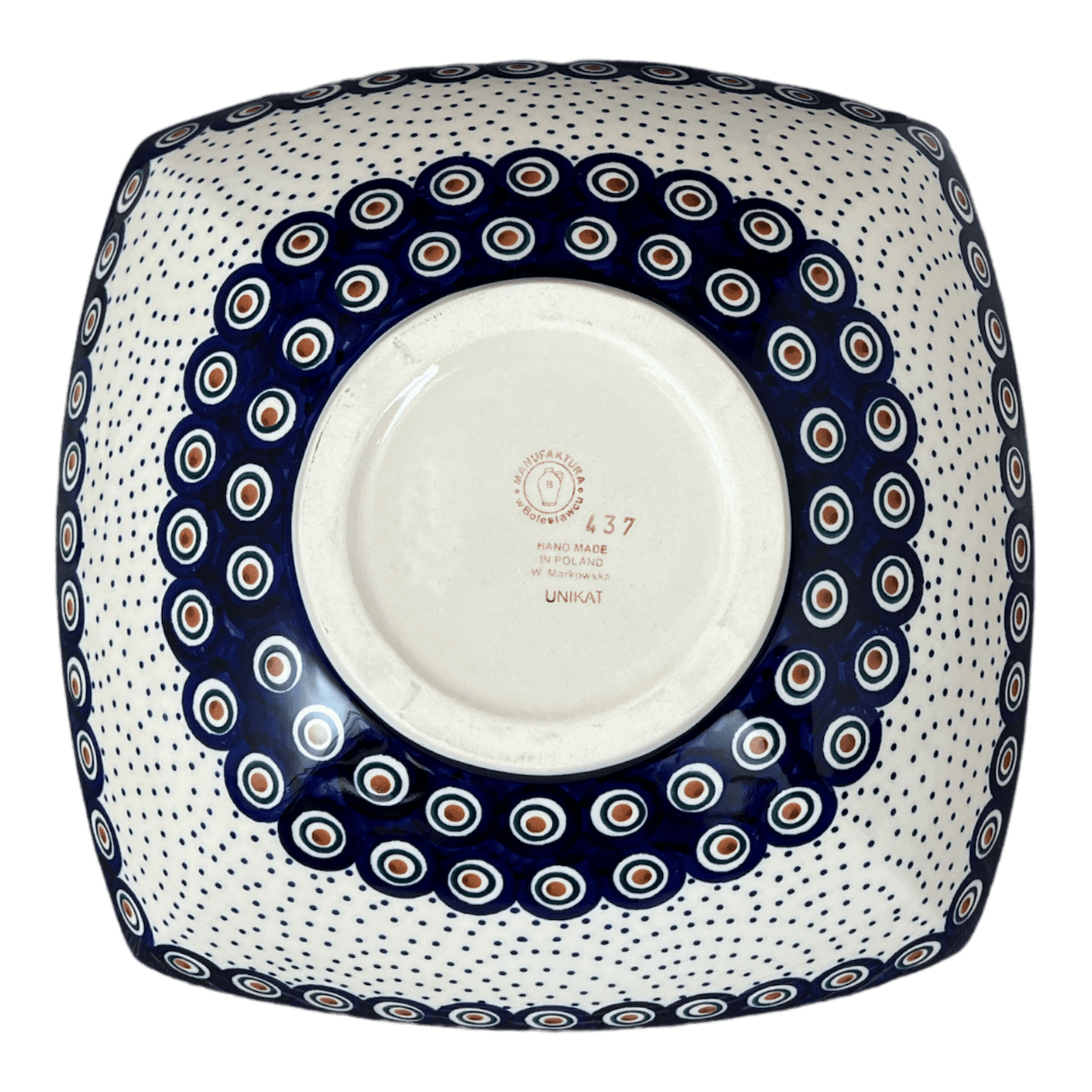 Dish, 10.5" Nut Dish in "Peacock Dot" by Manufaktura | M121U-54K