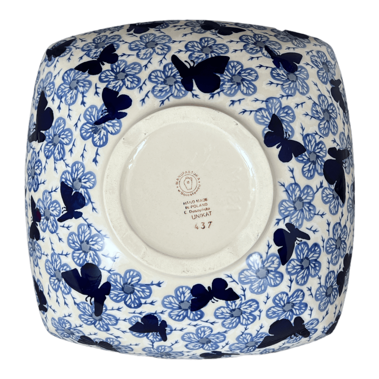 Dish, 10.5" Nut Dish in "Blue Butterfly" by Manufaktura | M121U-AS58