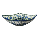 Bowl, Square, Nut, Large, 10.5" in "Bouncing Blue Blossoms" by Manufaktura | M121U-IM03