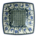 Bowl, Square, Nut, Large, 10.5" in "Bouncing Blue Blossoms" by Manufaktura | M121U-IM03