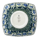 Bowl, Square, Nut, Large, 10.5" in "Bouncing Blue Blossoms" by Manufaktura | M121U-IM03
