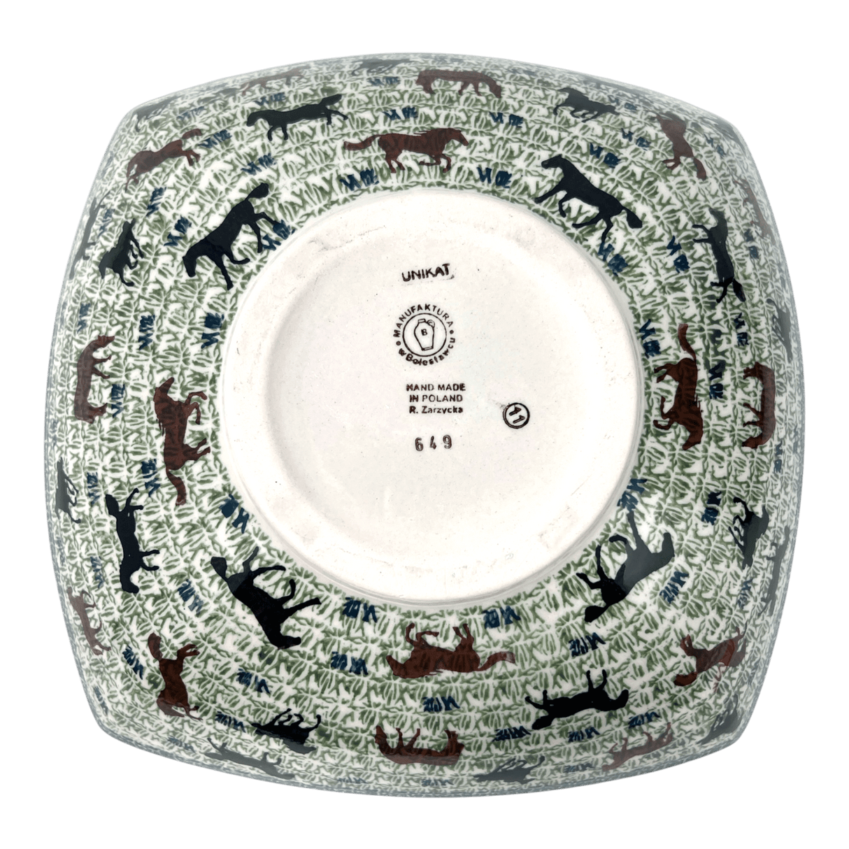 Bowl, Square, Nut, Large, 10.5" in "On the Range" by Manufaktura | M121U-INK2