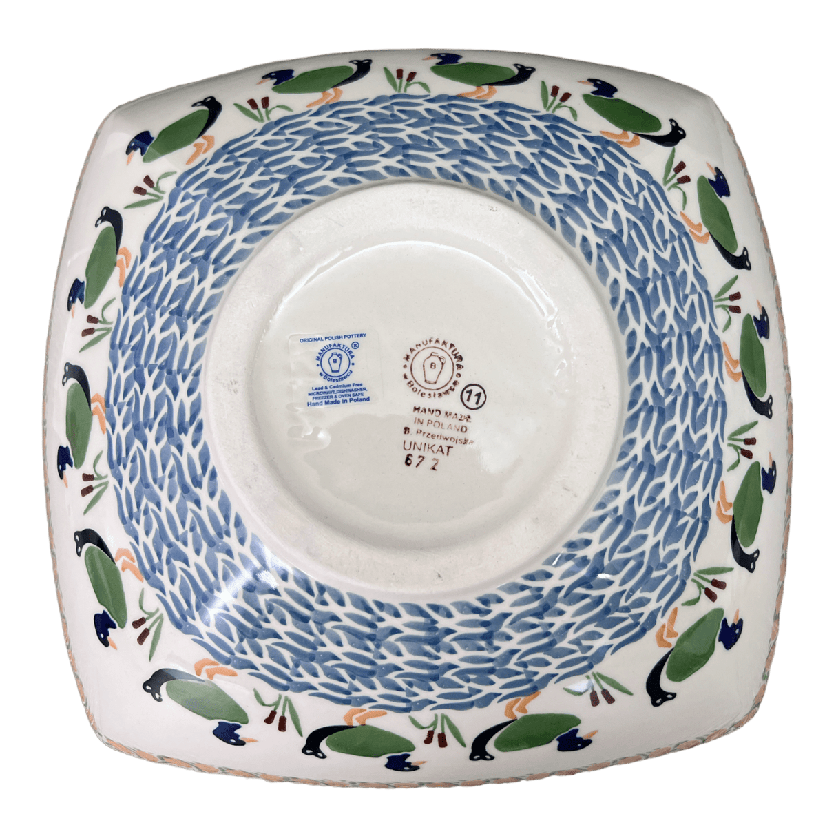 Dish, 10.5" Nut Dish in "Ducks in a Row" by Manufaktura | M121U-P323