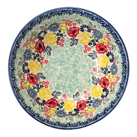 A picture of a Polish Pottery 8.5" Bowl (Garden Party) | M135S-BUK1 as shown at PolishPotteryOutlet.com/products/8-5-bowl-garden-party-m135s-buk1
