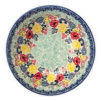 A picture of a Polish Pottery Bowl, Round, 8.5" in "Garden Party" by Manufaktura | M135S-BUK1 as shown at PolishPotteryOutlet.com/products/8-5-bowl-garden-party-m135s-buk1