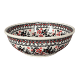 Bowl, Round, 8.5" in "Duet in Black & Red" by Manufaktura | M135S-DPCC