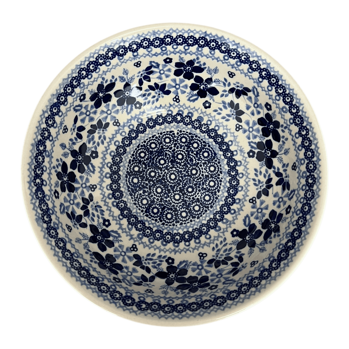 Bowl, Round, 8.5" in "Blue Life" by Manufaktura | M135S-EO39