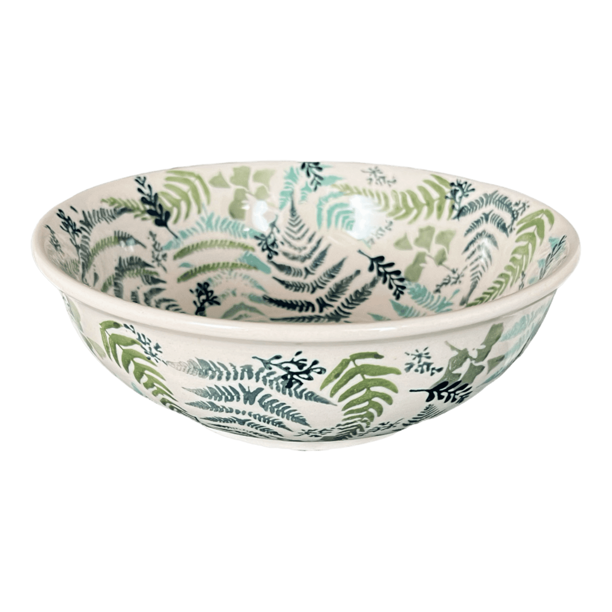 Bowl, Round, 8.5" in "Scattered Ferns" by Manufaktura | M135S-GZ39