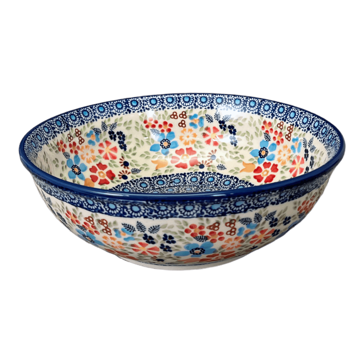 Bowl, Round, 8.5" in "Festive Flowers" by Manufaktura | M135S-IZ16