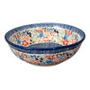 Polish Pottery 8.5" Bowl (Festive Flowers) | M135S-IZ16 at PolishPotteryOutlet.com