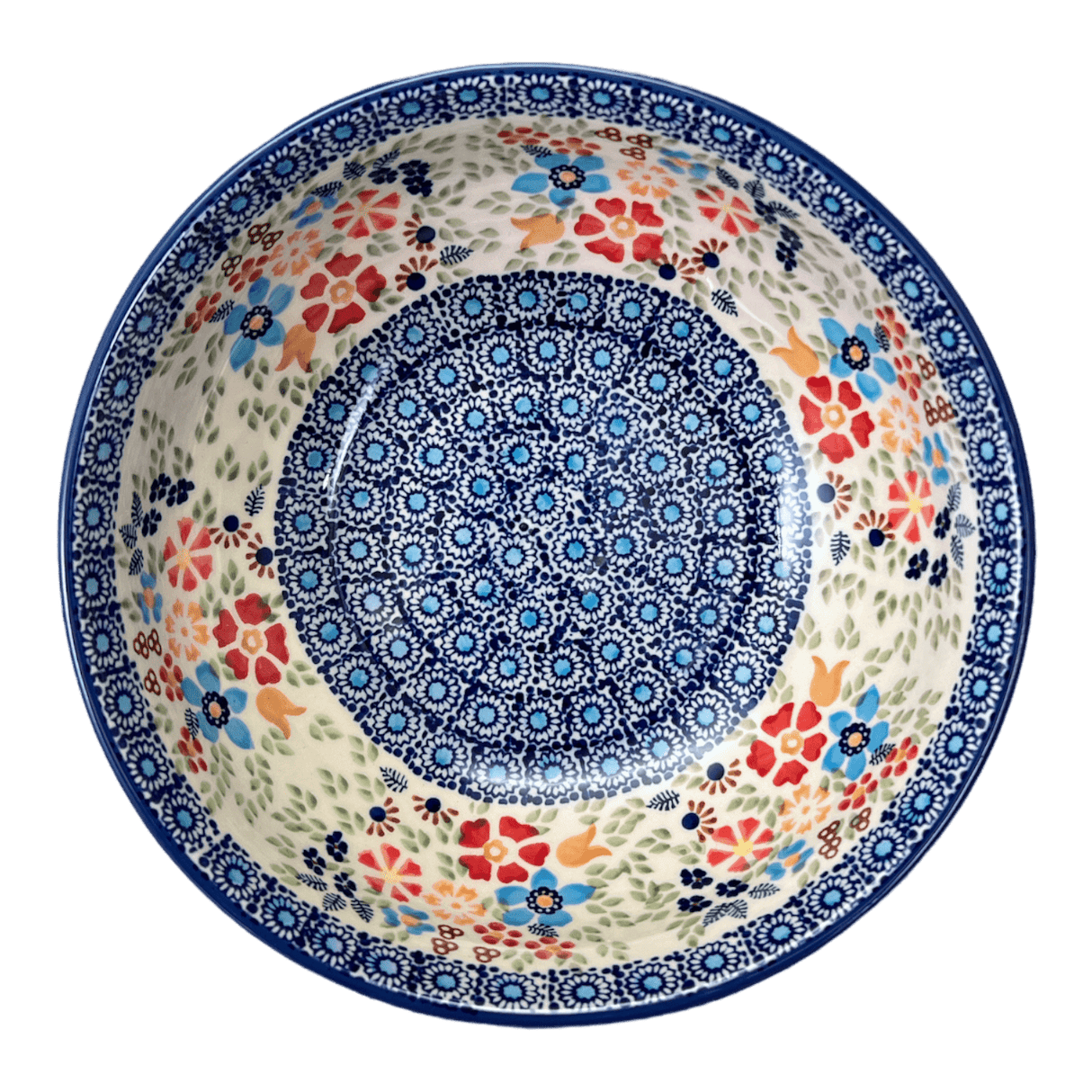 Bowl, Round, 8.5" in "Festive Flowers" by Manufaktura | M135S-IZ16