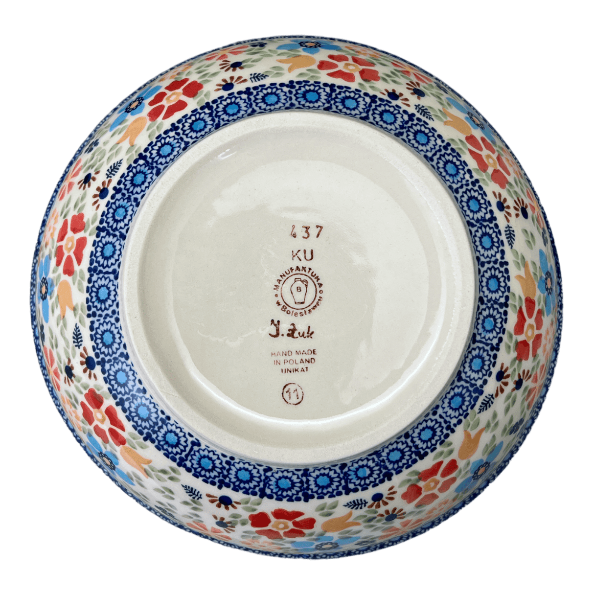 Bowl, Round, 8.5" in "Festive Flowers" by Manufaktura | M135S-IZ16