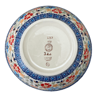 A picture of a Polish Pottery 8.5" Bowl (Festive Flowers) | M135S-IZ16 as shown at PolishPotteryOutlet.com/products/8-5-bowl-festive-flowers-m135s-iz16