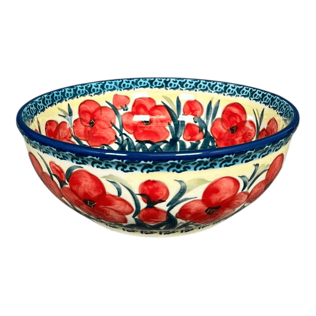 Bowl, Round, 8.5" in "Poppies in Bloom" by Manufaktura | M135S-JZ34