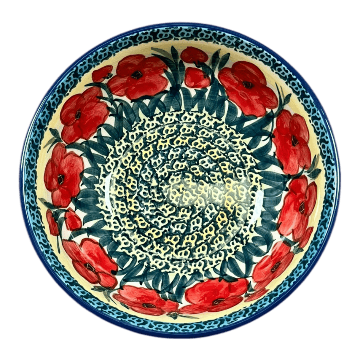 Bowl, Round, 8.5" in "Poppies in Bloom" by Manufaktura | M135S-JZ34