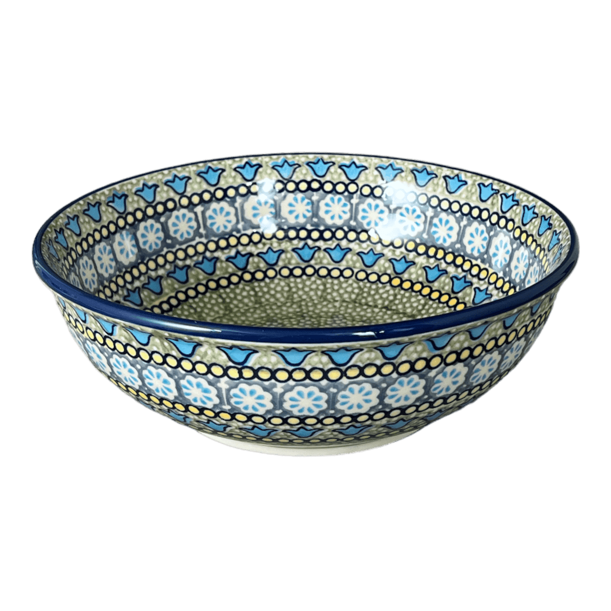 Bowl, Round, 8.5" in "Blue Bells" by Manufaktura | M135S-KLDN