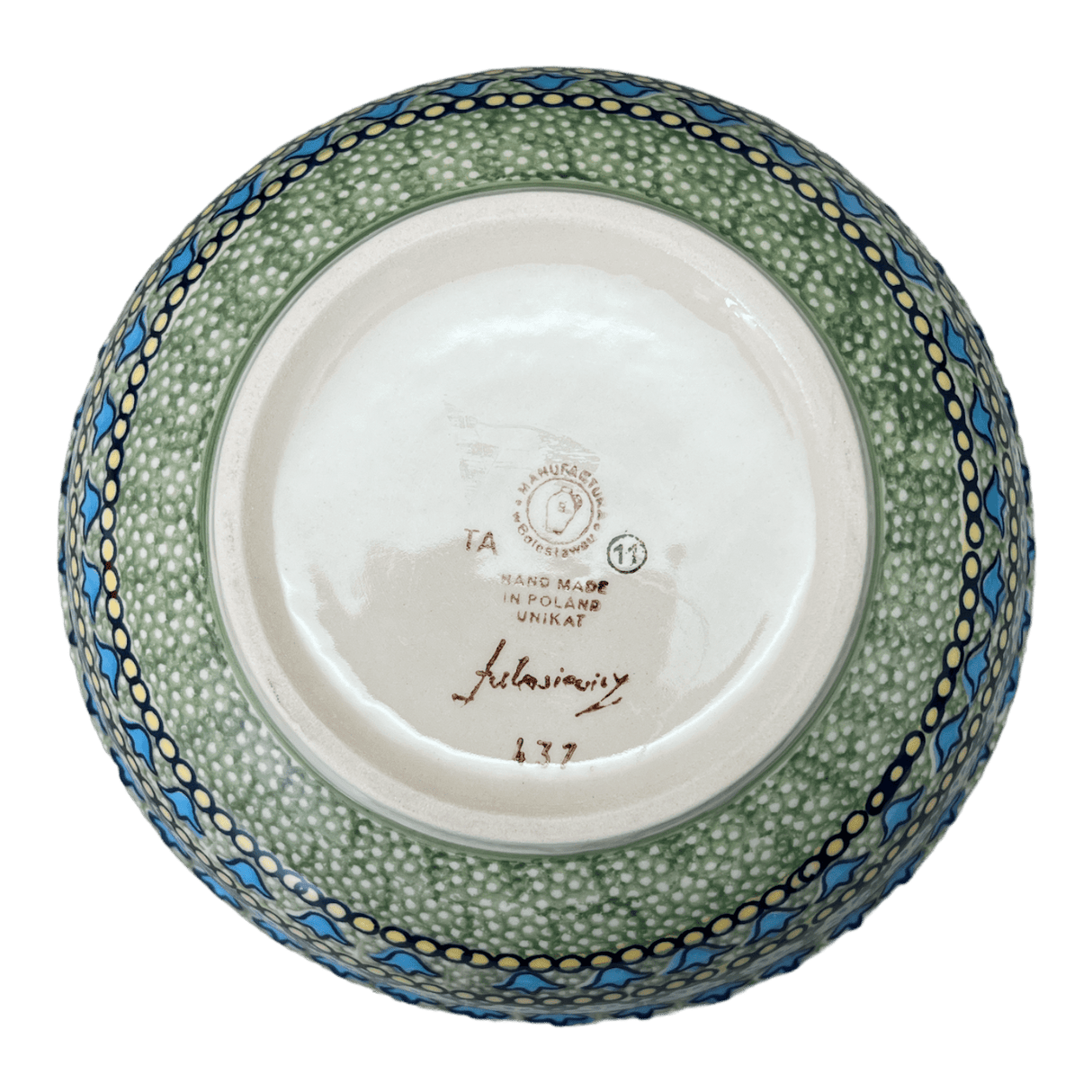 Bowl, Round, 8.5" in "Blue Bells" by Manufaktura | M135S-KLDN