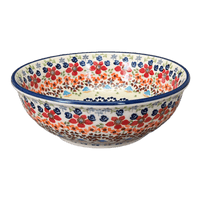 A picture of a Polish Pottery 8.5" Bowl (Stellar Celebration) | M135S-P309 as shown at PolishPotteryOutlet.com/products/8-5-bowl-stellar-celebration-m135s-p309