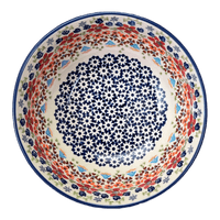 A picture of a Polish Pottery 8.5" Bowl (Stellar Celebration) | M135S-P309 as shown at PolishPotteryOutlet.com/products/8-5-bowl-stellar-celebration-m135s-p309