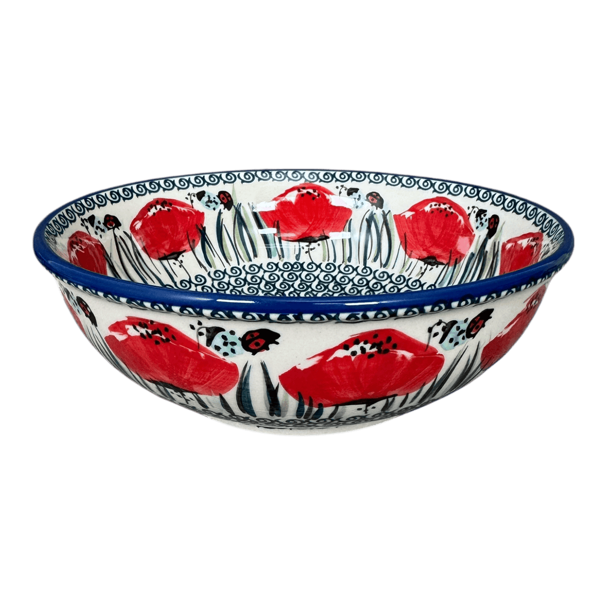 Bowl, Round, 8.5" in "Poppy Paradise" by Manufaktura | M135S-PD01