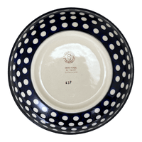A picture of a Polish Pottery 8.5" Bowl (Hello Dotty) | M135T-9 as shown at PolishPotteryOutlet.com/products/8-5-bowl-hello-dotty-m135t-9