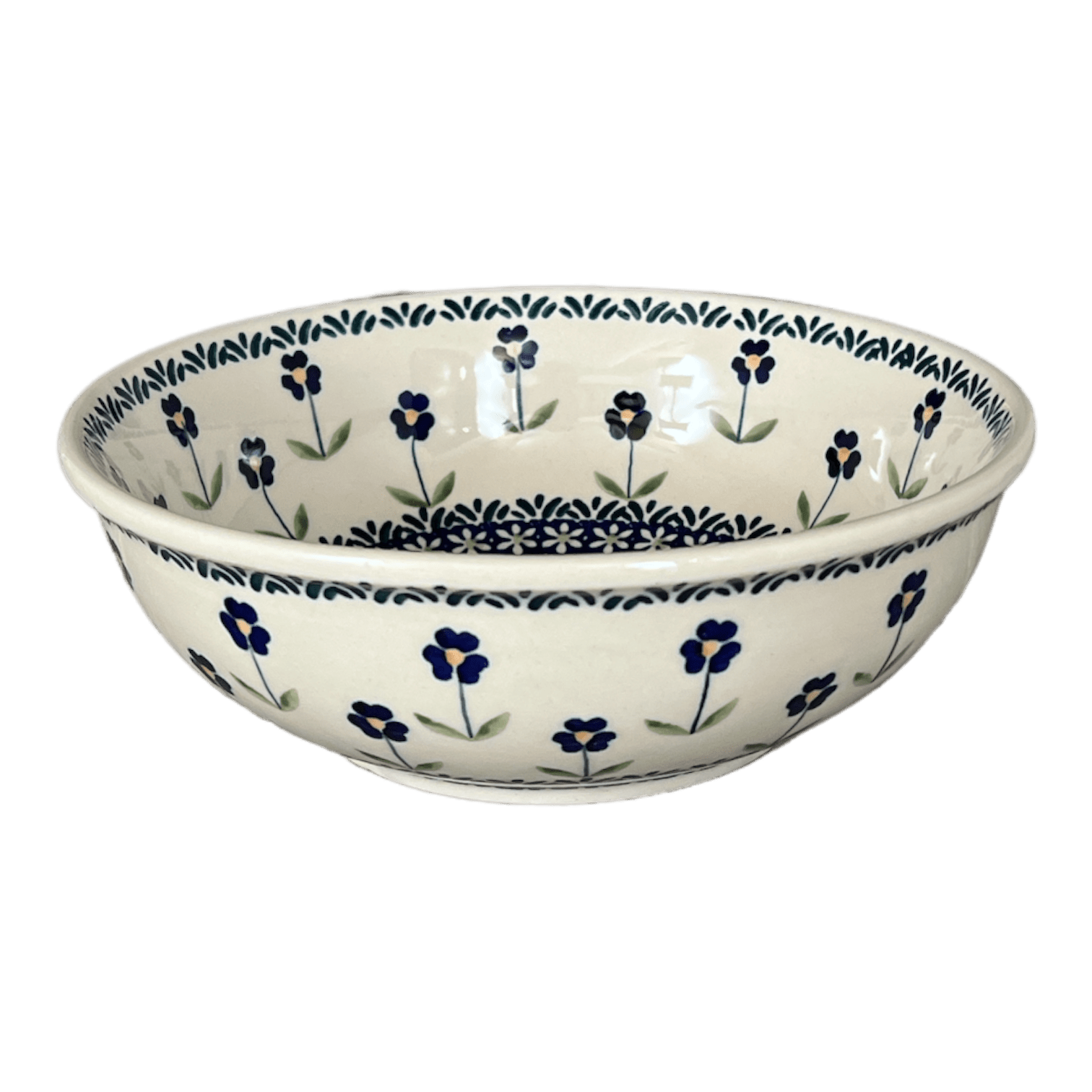 Polish Pottery - 8.5 Salad Plate - Blue Diamond - The Polish Pottery Outlet