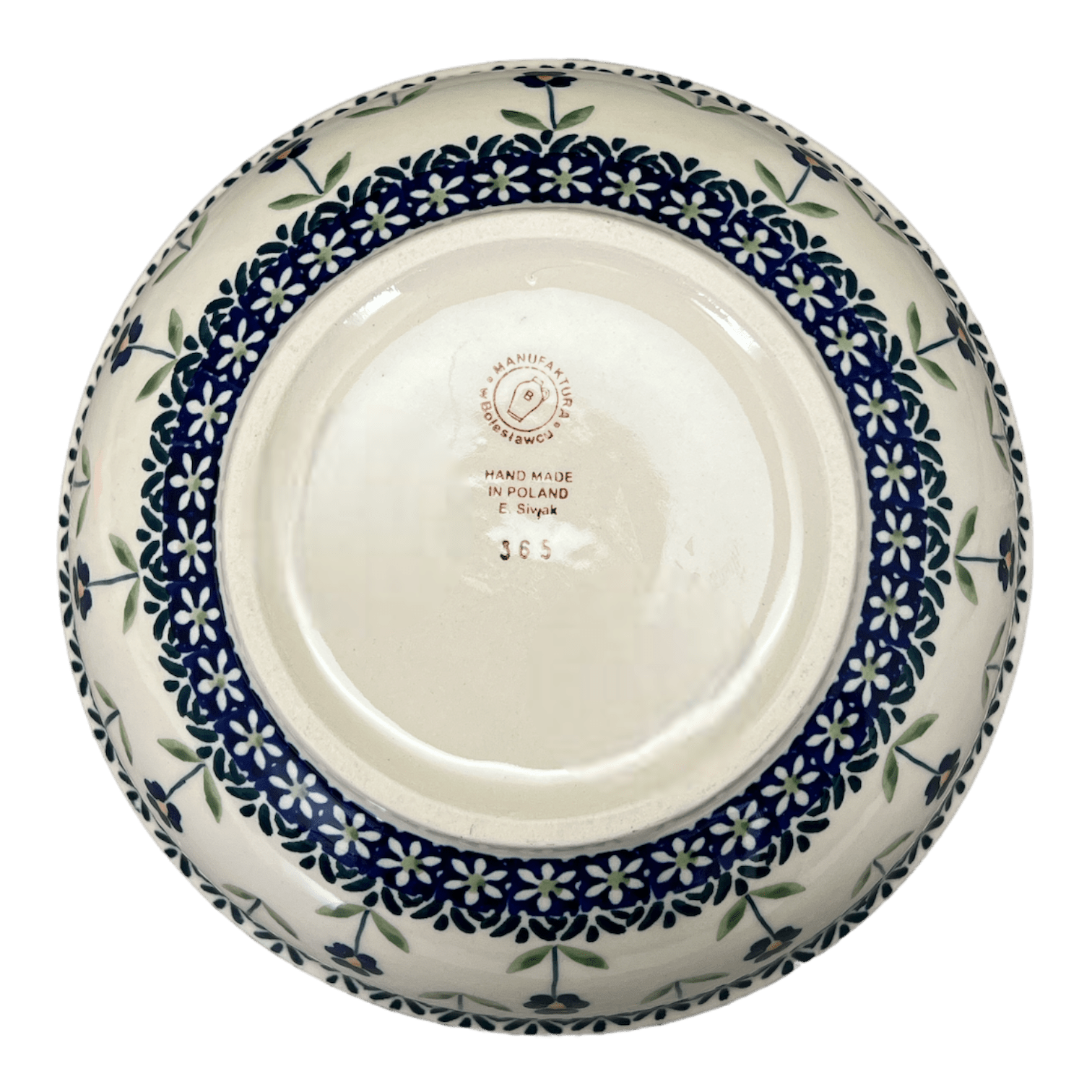 Polish Pottery - 8.5 Salad Plate - Blue Diamond - The Polish Pottery Outlet