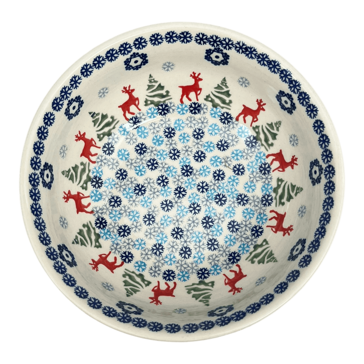 Bowl, Round, 8.5" in "Reindeer Games" by Manufaktura | M135T-BL07