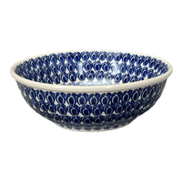 A picture of a Polish Pottery Bowl, Round, 8.5" in "Tulip Blues" by Manufaktura | M135T-GP16 as shown at PolishPotteryOutlet.com/products/8-5-bowl-tulip-blues-m135t-gp16