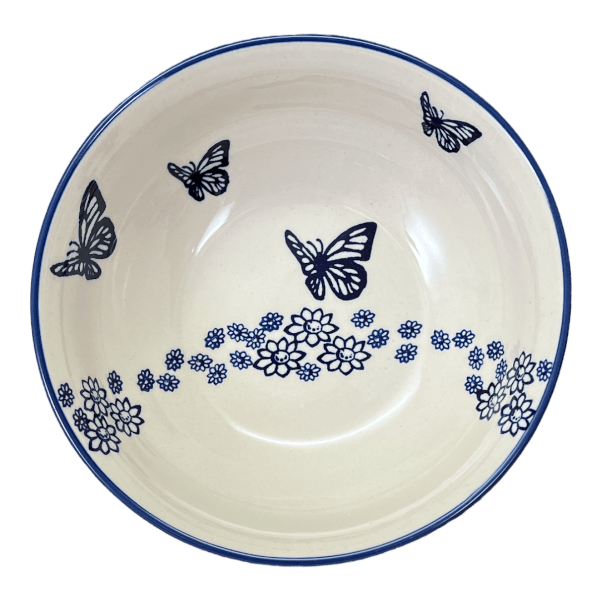 Bowl, Round, 8.5" in "Butterfly Garden" by Manufaktura | M135T-MOT1