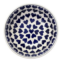 A picture of a Polish Pottery 8.5" Bowl (Whole Hearted) | M135T-SEDU as shown at PolishPotteryOutlet.com/products/8-5-bowl-whole-hearted-m135t-sedu