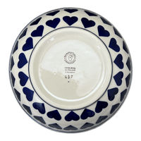 A picture of a Polish Pottery 8.5" Bowl (Whole Hearted) | M135T-SEDU as shown at PolishPotteryOutlet.com/products/8-5-bowl-whole-hearted-m135t-sedu