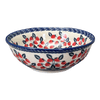 Polish Pottery 8.5" Bowl (Fresh Strawberries) | M135U-AS70 at PolishPotteryOutlet.com