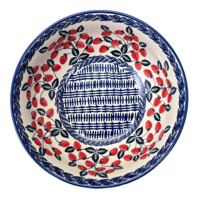 Polish Pottery 8.5" Bowl (Fresh Strawberries) | M135U-AS70 Additional Image at PolishPotteryOutlet.com