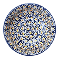 A picture of a Polish Pottery 8.5" Bowl (Kaleidoscope) | M135U-ASR as shown at PolishPotteryOutlet.com/products/8-5-bowl-kaleidoscope-m135u-asr