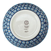 A picture of a Polish Pottery 8.5" Bowl (Blue Diamond) | M135U-DHR as shown at PolishPotteryOutlet.com/products/8-5-bowl-blue-diamond-m135u-dhr