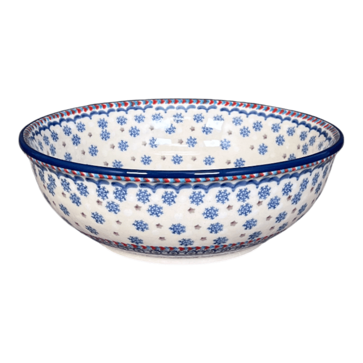 Bowl, Round, 8.5" in "Snowflake Love" by Manufaktura | M135U-PS01