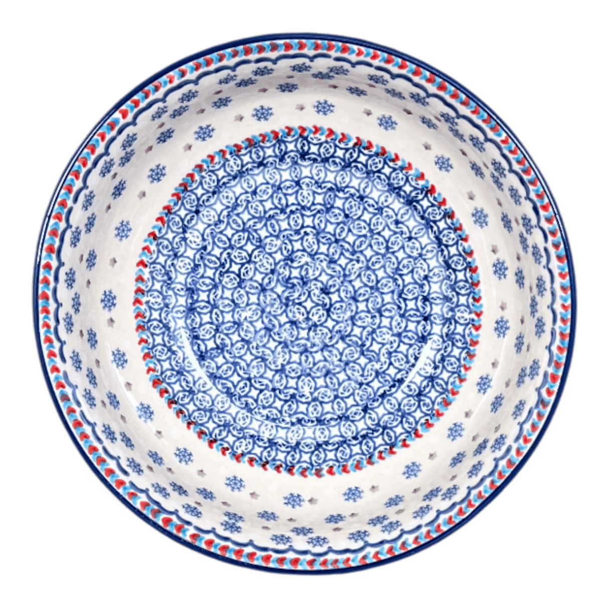 Bowl, Round, 8.5" in "Snowflake Love" by Manufaktura | M135U-PS01