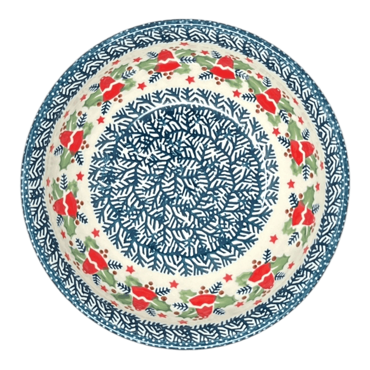 Bowl, Round, 8.5" in "Evergreen Bells" by Manufaktura | M135U-PZDG