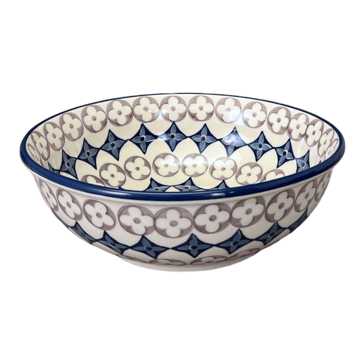 Bowl, Round, 8.5" in "Diamond Blossoms" by Manufaktura | M135U-ZP03