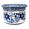 Polish Pottery Butter Crock (Blue Life) | M136S-EO39 at PolishPotteryOutlet.com