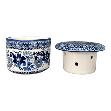 Butter Crock, 4.5" in "Blue Life" by Manufaktura | M136S-EO39