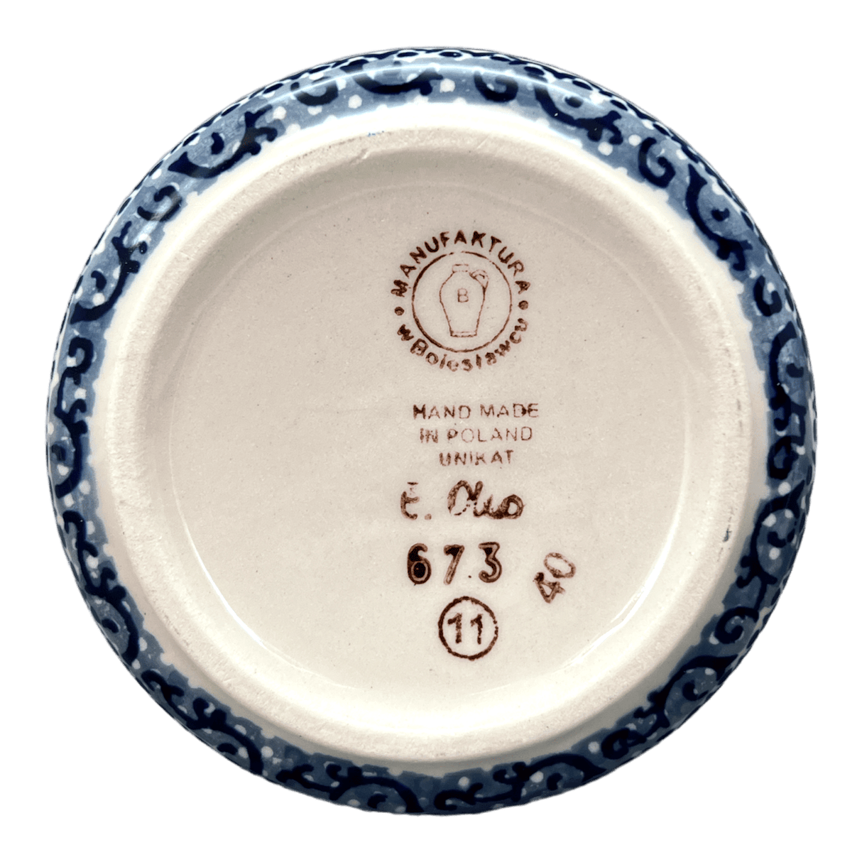 Butter Crock, 4.5" in "Blue Life" by Manufaktura | M136S-EO39